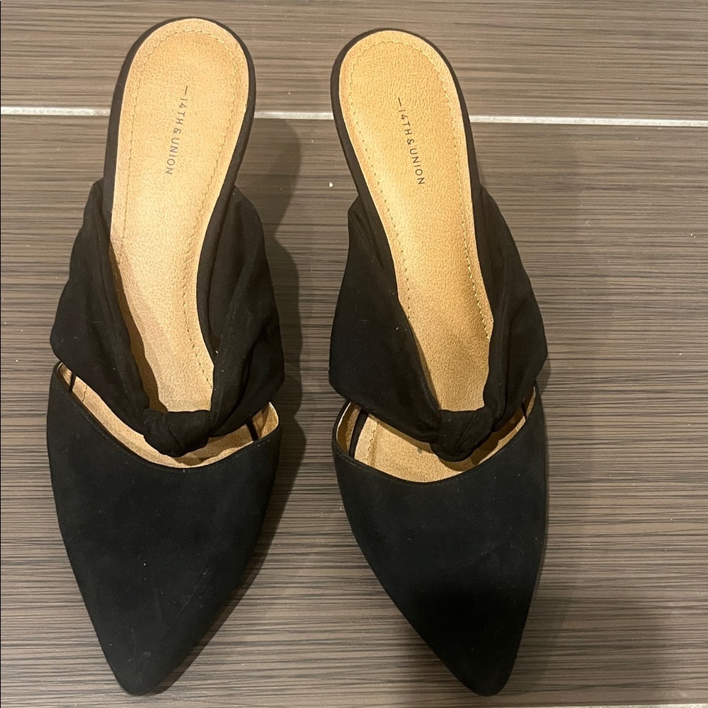 14th & Union Black Women's Mules